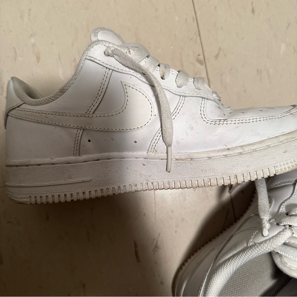 Nike Air Force 1 White Sneakers - Picture 7 of 10